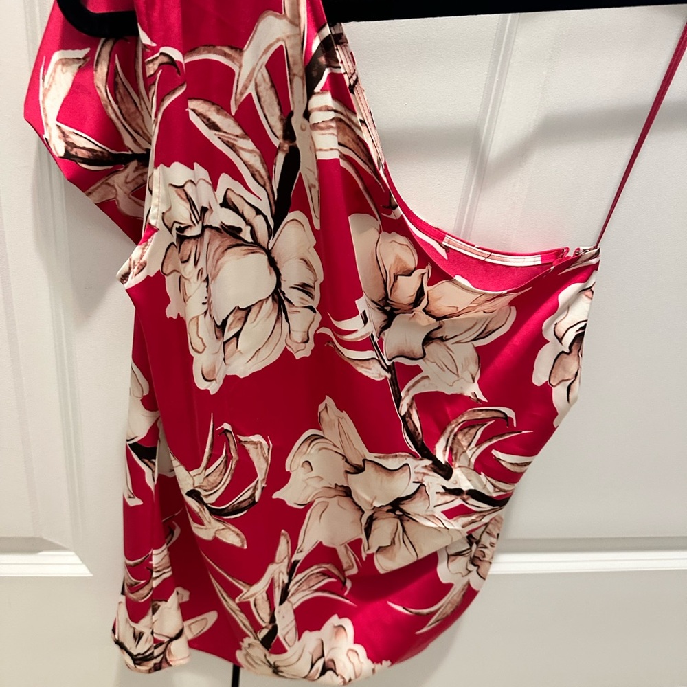 INC International Concepts Pink  Asymmetrical one shoulder  Top